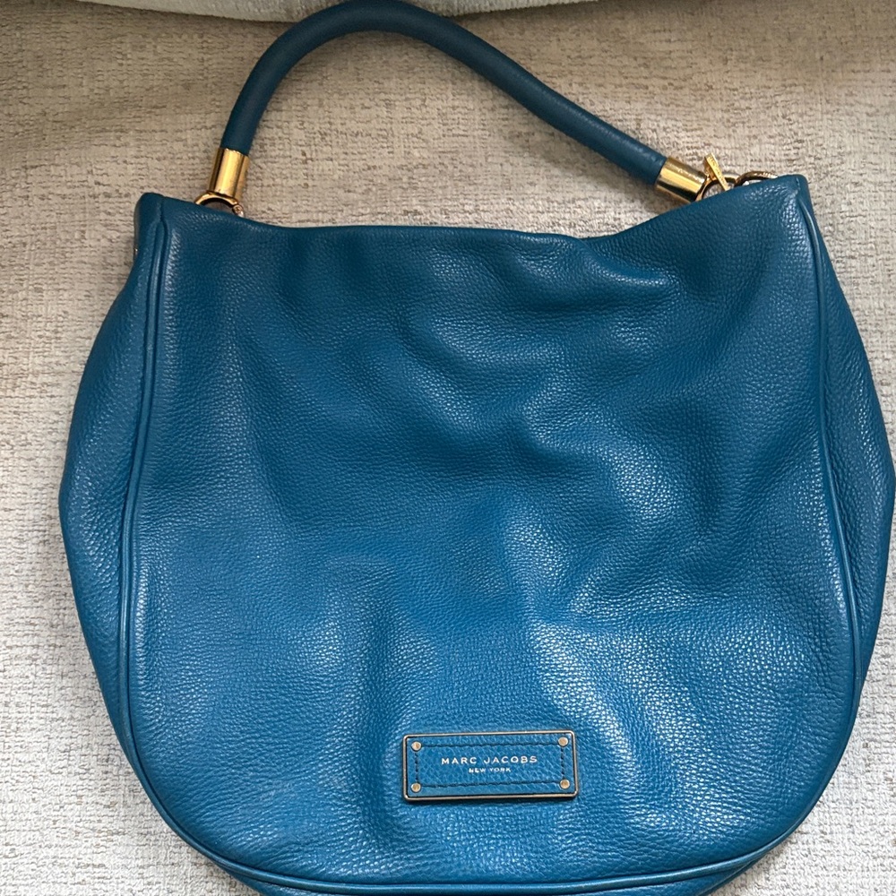 Marc Jacobs Teal Leather Hobo Bag
